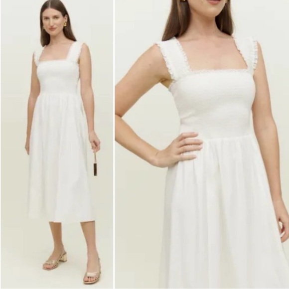 REFORMATION Villa Dress White Sz S - Picture 2 of 7